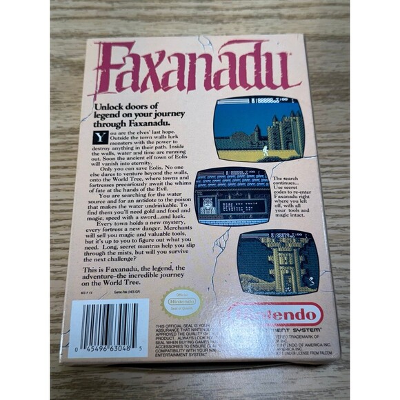 Faxanadu (Nintendo Entertainment System, 1989) Tested CIB NES - Picture 2 of 8